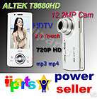 Altek T8680 HD Professional 3XZoom 12.2MP Camera 720p Video Touch 