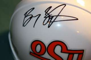 Barry Sanders Autographed Oklahoma State Mini Helmet Hall of Fame 