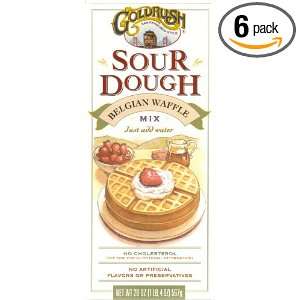 GoldRush SourDough Pancake Waffle Mix, 20 Ounce Boxes (Pack of 6 
