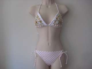   VS Swimsuits Jewel embellished Triangle Top&Bottom SizeS/M NWT  