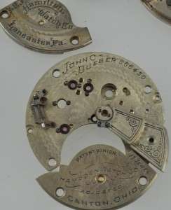   Antique Pocket Watch Plate Parts Steam Punk Hamilton Waltham Hampden