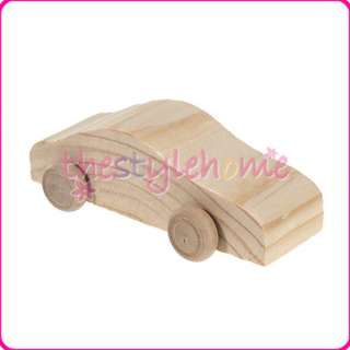   Hand Painted DIY Pine Wooden Car Creative Kids imagination Toys  