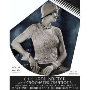  Bear Brand #58 c.1932   Chic Hand Knitted & Crocheted 