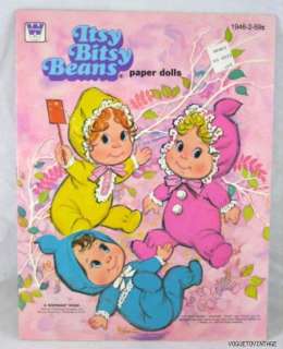 Mattel Itsy Bitsy Beans Paper Doll Dolls 1975 UNCUT  