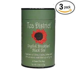 Tea District English Breakfast Black Tea, 36 Count Packages (Pack of 3 