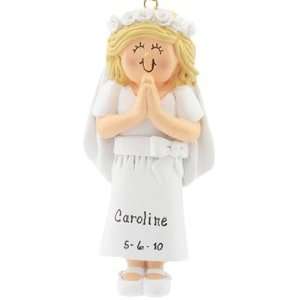 Personalized First Communion Girl Christmas Ornament 