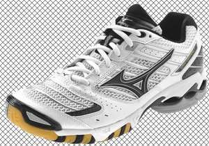   Lightning 7 Volleyball Athletic Shoes, White/Black 430138 0090  