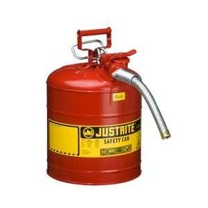   Justrite 2 1/2 Gal Red Safety Canw/5/8 Dia Hose