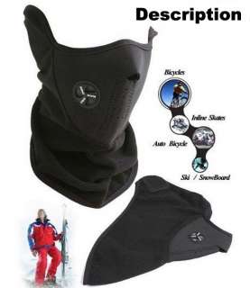 Black Biker/Motorcycle Face Mask Skiing Neck Warmer Ski Sport Half 