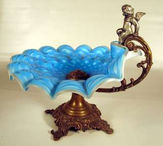 WMF BRIDES BASKET BOWL W/CUPID MOTHER OF PEARL GLASS  