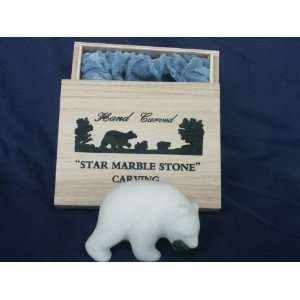  Hand Carved White Marble Polar Bear 9.2.4 