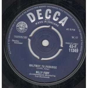   TO PARADISE 7 INCH (7 VINYL 45) UK DECCA 1961 BILLY FURY Music