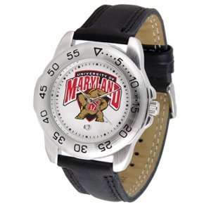  Maryland Terps NCAA Sport Mens Watch (Leather Band 
