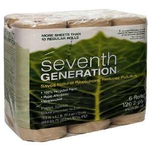 Seventh Generation Natural Paper Towel 2 ply 120 count rolls (6 Rolls)