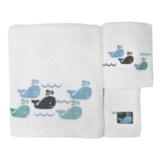 Allure Home Creations Whale Watch 100 Percent Cotton 3 Piece Towel Set