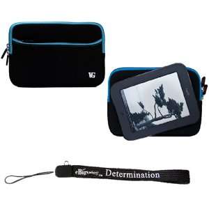 Black with Blue Trim Slim Protective Soft Neoprene Cover Carrying Case 