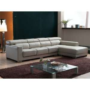 Italian Leather Sectional Sofa Set   Uno Leather Sectional with Left 