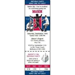  Atlanta Braves Colored Ticket Invitation Sports 