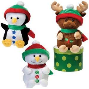  9 Christmas Moose, Penguin And Snowman 
