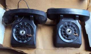 VINTAGE BRUMBERGER BATTERY ROTARY DIAL TELEPHONE  