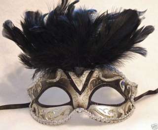 Venetian Masquerade Ball Party Mask Antique BLACK Prom  