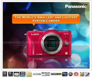 Panasonic Lumix G DMC GF2 Red Body Only #D312 885170033634  