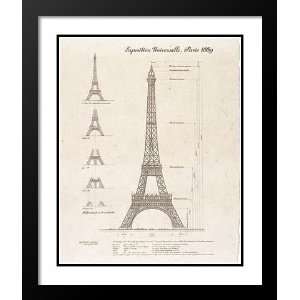  Framed and Double Matted 20x23 Exposition, Paris 1889 