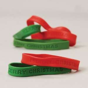  Merry Christmas Rubber Band Bracelet (Quantity12 