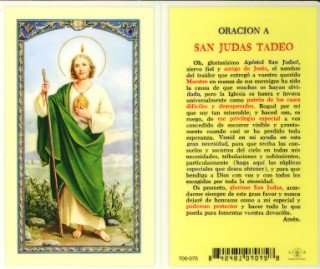  Oracion a San Judas Tadeo Holy Card (700 075)   10 pack 