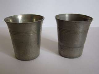 Soldier metal cups, from WW I, mark W S  
