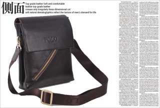 Videng POLO fashion mens genuine leather shoulder bag #38 BF boy 