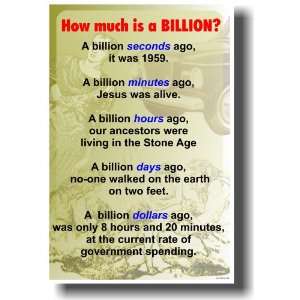    How Much Is a Billion? Classroom Math Poster