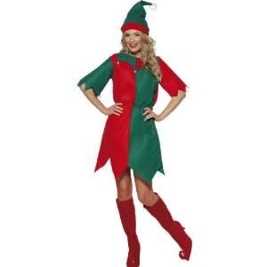  Smiffys Elf Costume   Red And Green   Ladies Toys & Games