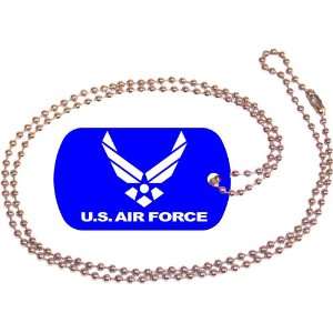  U.S. Air Force Blue Dog Tag with Neck Chain Everything 