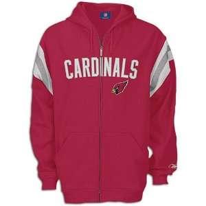  Cardinals Reebok Mens NFL Fleece Full Zip Jacket Sports 