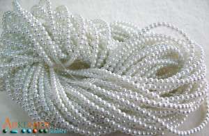200pcs 4mm Glass Pearl Round White Loose Beads BDC2  