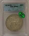 1878 CC Silver Morgan Dollar Coin ICG EF40 SMD507