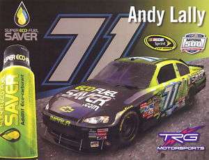 ANDY LALLY 2011 ECO FUEL SAVER #71 DATED CUP POSTCARD  