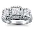 14k White Gold 1ct TDW Princess Diamond Engagement Ring (H I, I1 I2 