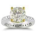 Platinum 3 1/2ct TDW Certified Diamond Engagement Ring (H I, I1 I2 