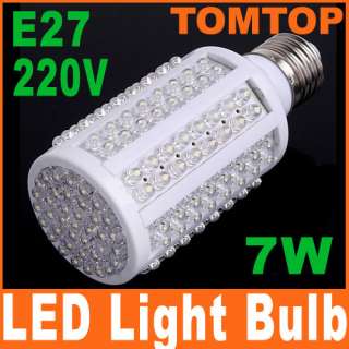 E27 220V 7W 166 White LED Light Bulb Corn Lamp 720LM  
