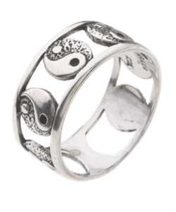 Sterling Silver Yin Yang Ring  