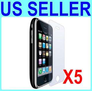 US New Apple iPhone 3GS Clear LCD Screen Protector x5  