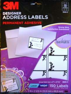 3M Designer Address Labels 3900 B & 3900 C Laser/Inkjet 150 lables 10 