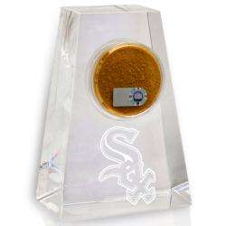   Sox Tapered Crystal Paperweight w/ Game Field Dirt  