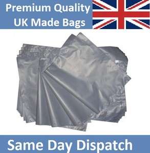 25 10 x 14 Grey Mailing Postage Poly Plastic Bags  