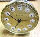 vintage europa 2 jewels brass alarm clock travel table top style works 
