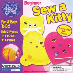 Quincrafts Sew a Kitty Learn to Sew Kids Craft Kit  