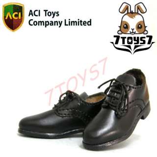 ACI Toys 1/6 Men in Suit v1Black Dress Shoes AT007C  