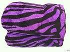 Queen blanket Super Soft Purple Black Leopard animal Print Microfiber 